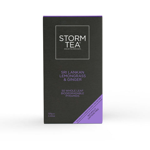STORM TEA - SRI LANKAN LEMONGRASS & GINGER x50 BIODEGRADABLE PYRAMIDS