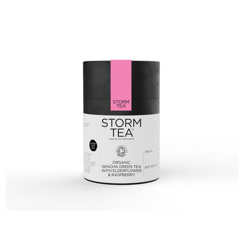 STORM TEA - ORGANIC SENCHA GREEN TEA WITH ELDERFLOWER & RASPBERRY 100g