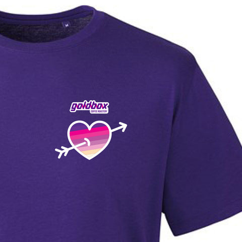 Merch  T-shirts Purple GoldBox heart