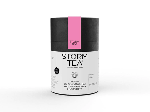 STORM TEA - SENCHA GREEN TEA WITH ELDERFLOWER & RASPBERRY 100g